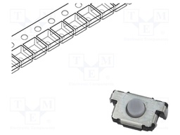 Microswitch TACT; SPST; Pos: 2; 0.02A/12VDC; SMT; 3.5mm; OFF-(ON)