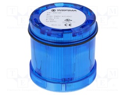 Signaller: lighting; continuous light; Colour: blue; bulb BA15D