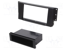 Radio mounting frame; Land Rover; 2 DIN; black