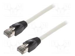 Patch cord; S/FTP; Cat 8.1; stranded; Cu; LSZH; grey; 0.5m; 26AWG