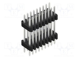 Connector: pin strips; pin header; male; PIN: 18; 1.27mm; THT; 2x9