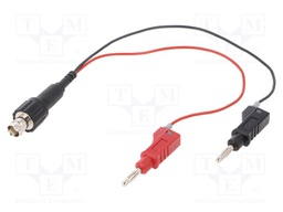 Test lead; 60VDC; 30VAC; 3A; BNC socket,banana plug 4mm x2