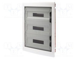 Enclosure: for modular components; IP40; plaster embedded; white