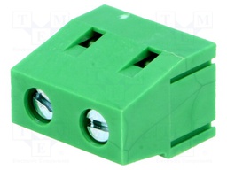 PCB terminal block; angled 90°; 7.5mm; ways: 2; on PCBs; 2.5mm2