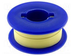 Wire; solid; OFC; 30AWG; yellow; FEP; 250V; 50m