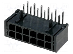 Socket; wire-board; male; MF30; 3mm; PIN: 12; THT; PCB snap; 5A; 10mΩ
