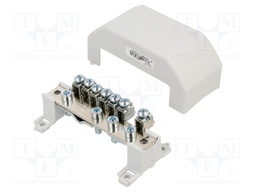 Splice terminal: distribution block; with cover; screw terminal