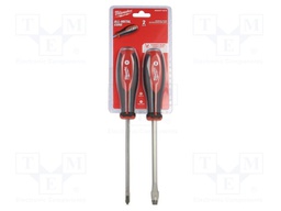 Kit: screwdrivers; for impact; Phillips,slot; Size: PH2,SL 7,9