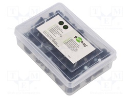 Holder; black; on round cable; 100pcs; with a nail; Ø: 7mm; H: 8.9mm