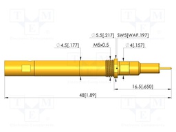 Test needle; screw-in