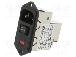 Connector: AC supply; socket; 10A; for panel mounting,screw; male