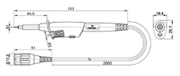 Probe: for oscilloscope; 0÷150MHz; 10: 1; 1.3ns; 10÷30pF; 2.5m; 10MΩ