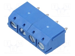 Connector: PCB terminal block; terminal; angled; Plating: tinned