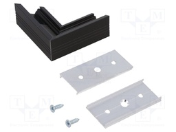 Connector 90°; black; aluminium; Application: CORNER14; anodized