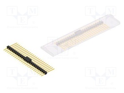 Connector: pin strips; pin header; male; PIN: 25; 2.54mm; SMT; 1x25