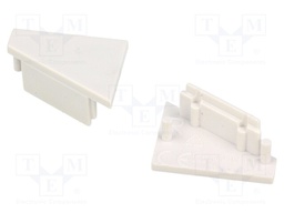 Cap for LED profiles; white; ABS; Application: CORNER14