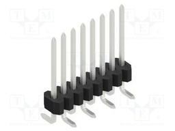 Connector: pin strips; pin header; male; PIN: 8; 1.27mm; SMT; 1x8