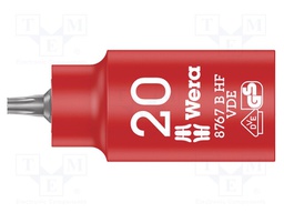 Key; Torx®,insulated,socket spanner; TX20; 3/8"; 55mm; 1kV