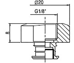 Suction cup mounting; G 1/8"; Features: with filter
