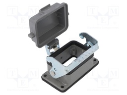 Enclosure: for HDC connectors; size D6B; with latch; with cover