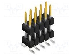 Connector: pin strips; pin header; male; PIN: 10; 2.54mm; SMT; 2x5