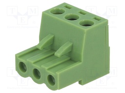 Pluggable terminal block; 5.08mm; ways: 3; straight; plug; female