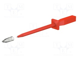 Test probe; 1A; red; Socket size: 4mm; Overall len: 130mm; 60VDC