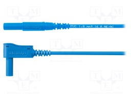 Test lead; 16A; shrouded; Len: 1.5m; blue; Cond.cross sec: 1mm2