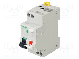 RCBO breaker; Inom: 20A; Ires: 30mA; Poles: 1+N; 230VAC; IP20; RCBO