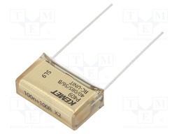 Capacitor: paper; X2; 100nF; 275VAC; 20.3mm; ±20%; THT; Series: P409