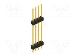 Connector: pin strips; pin header; male; PIN: 4; 2.54mm; THT; 1x4