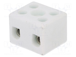 Terminal block; screw terminal; ways: 2; 4mm2; terminals: 4; 450V