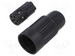 AC connector Mini Plug Connector 5p Screw D7-12 IP66/IP68
