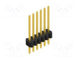 Connector: pin strips; pin header; male; PIN: 6; 1.27mm; THT; 1x6
