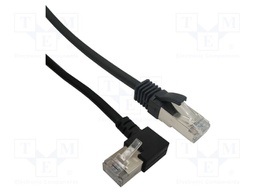 Patch cord; F/UTP; Cat: 6; RJ45 plug,RJ45 right angled plug; Cu