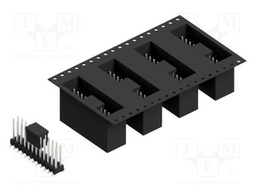Connector: pin strips; pin header; male; PIN: 24; 2.54mm; SMT; 2x12