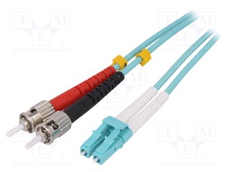 Connector: fiber optic; patchcord; multi mode duplex (MM); ST,LC