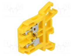 Splice terminal: rail; 0.5÷2.5mm2; ways: 1; terminals: 2; yellow