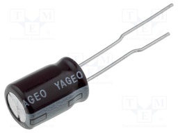 Capacitor: electrolytic; THT; 220uF; 25VDC; Ø8x11mm; Pitch: 3.5mm