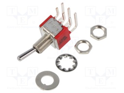 Switch: toggle; Pos: 2; DPDT; ON-ON; 2A/250VAC; 5A/28VDC; -30÷85°C