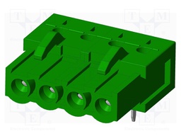 Connector: pluggable terminal block; socket; female; angled 90°