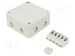 Enclosure: junction box; X: 110mm; Y: 110mm; Z: 51mm; polypropylene
