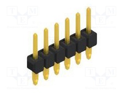 Connector: pin strips; pin header; male; PIN: 6; 2.54mm; THT; 1x6