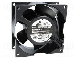 Fan: AC; axial; 230VAC; 92x92x38mm; 75m3/h; 37dBA; ball bearing