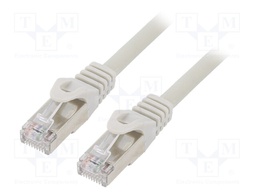 Patch cord; S/FTP; 6a; solid; Cu; LSZH; grey; Len: 5m; 27AWG