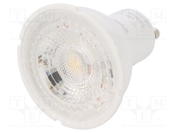LED lamp; warm white; GU10; 220/240VAC; 380lm; 5W; 35°; 3000(typ)K
