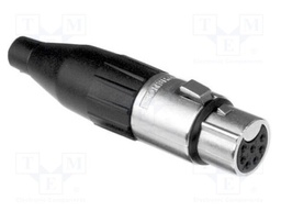 Connector: XLR; plug; female; straight; Plating: silver plated