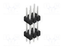 Connector: pin strips; pin header; male; PIN: 6; 2.54mm; THT; 2x3