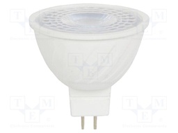 LED lamp; white warm; GU5,3; 12VDC; 455lm; P: 6W; 110°; 3000K; IP20
