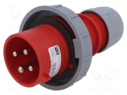 Connector: AC supply 3-phase; plug; male; 32A; 440VAC; Shark; IP67